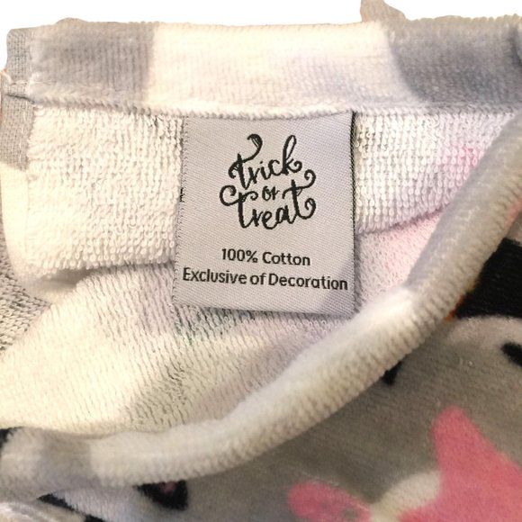 TRICK or TREAT Princess Frankenstein Witch Ghost Cat Pumpkin Kitchen Towels 100% - Picture 4 of 5